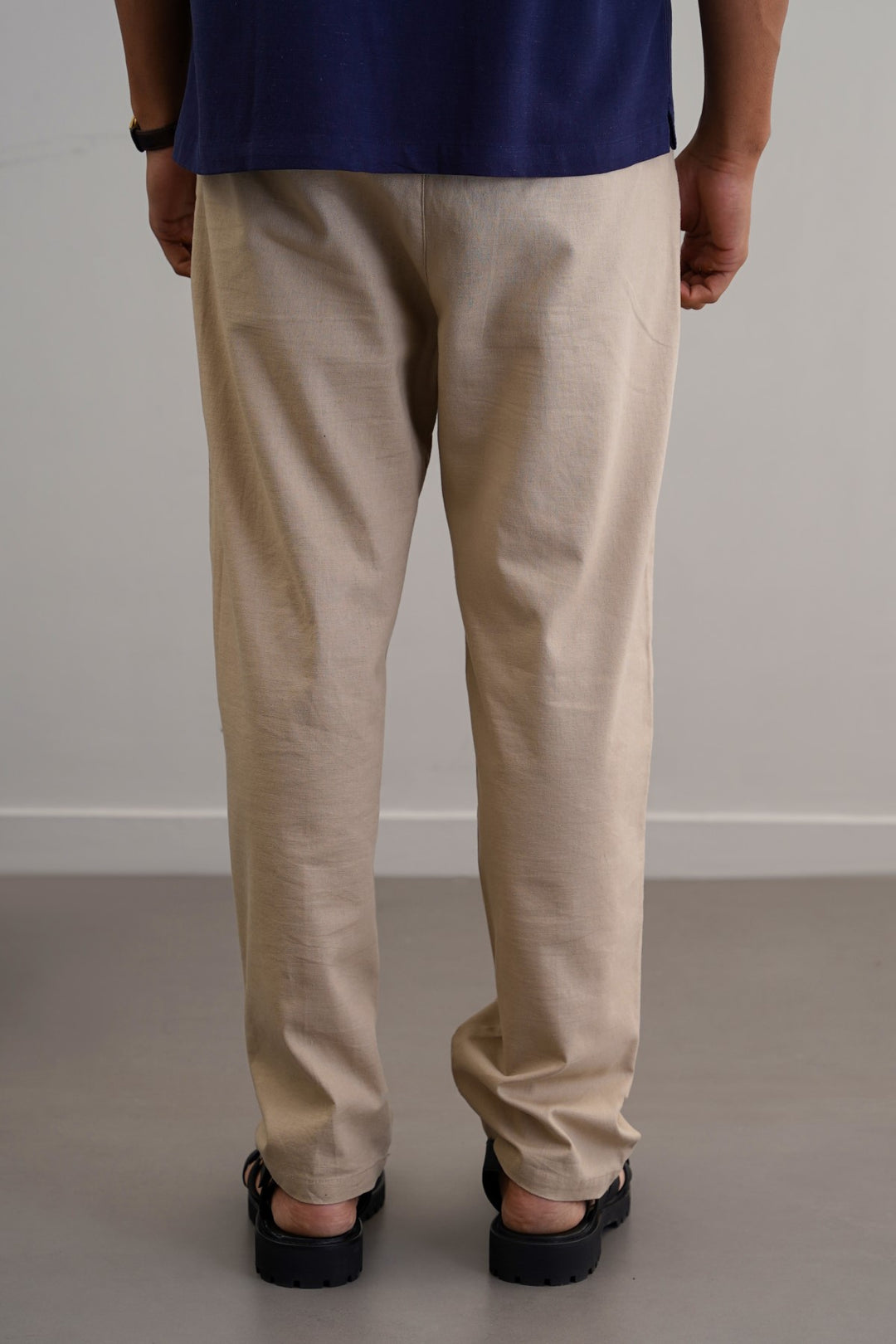 BEIGE RESORT LINEN PANTS