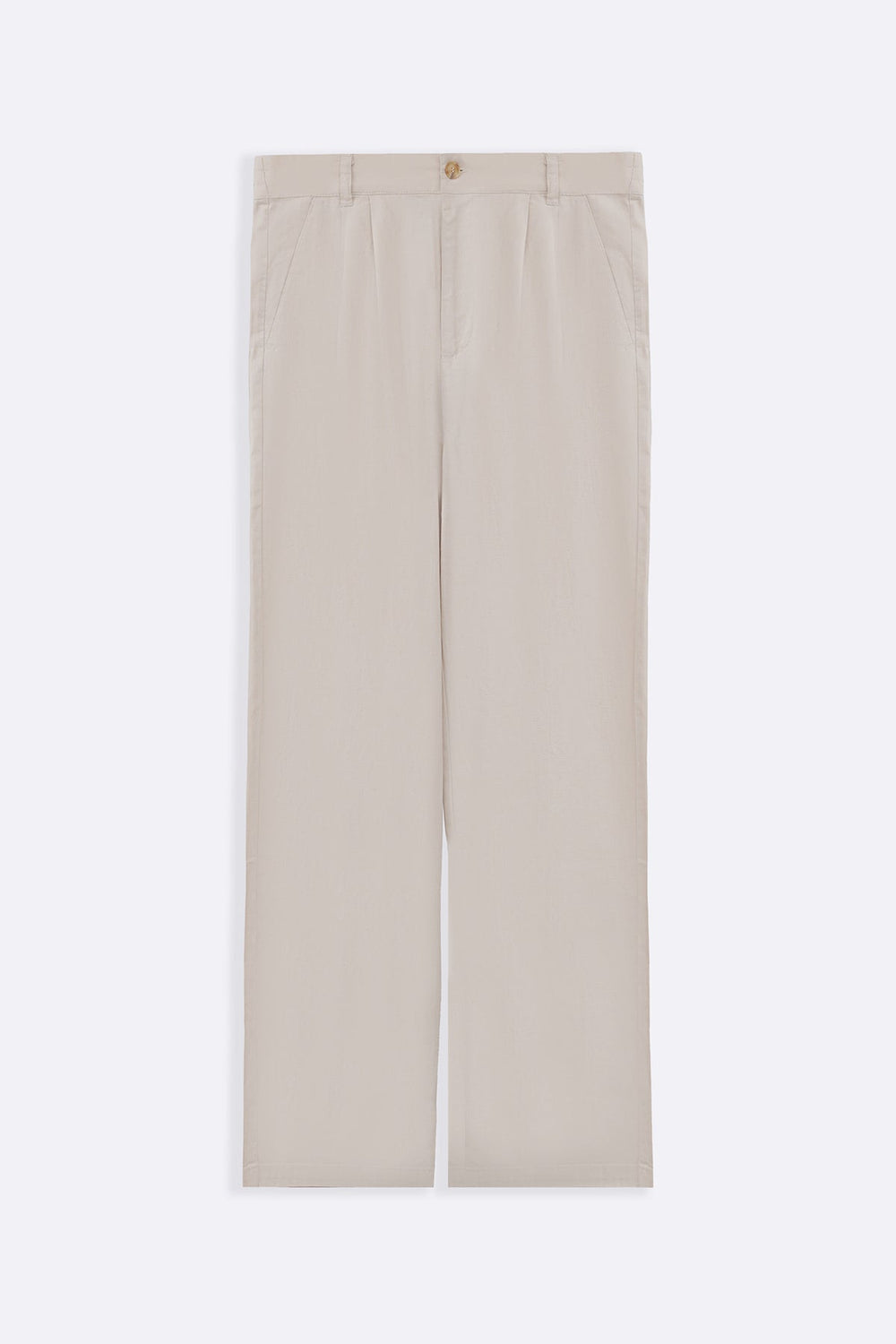 BEIGE RESORT LINEN PANTS