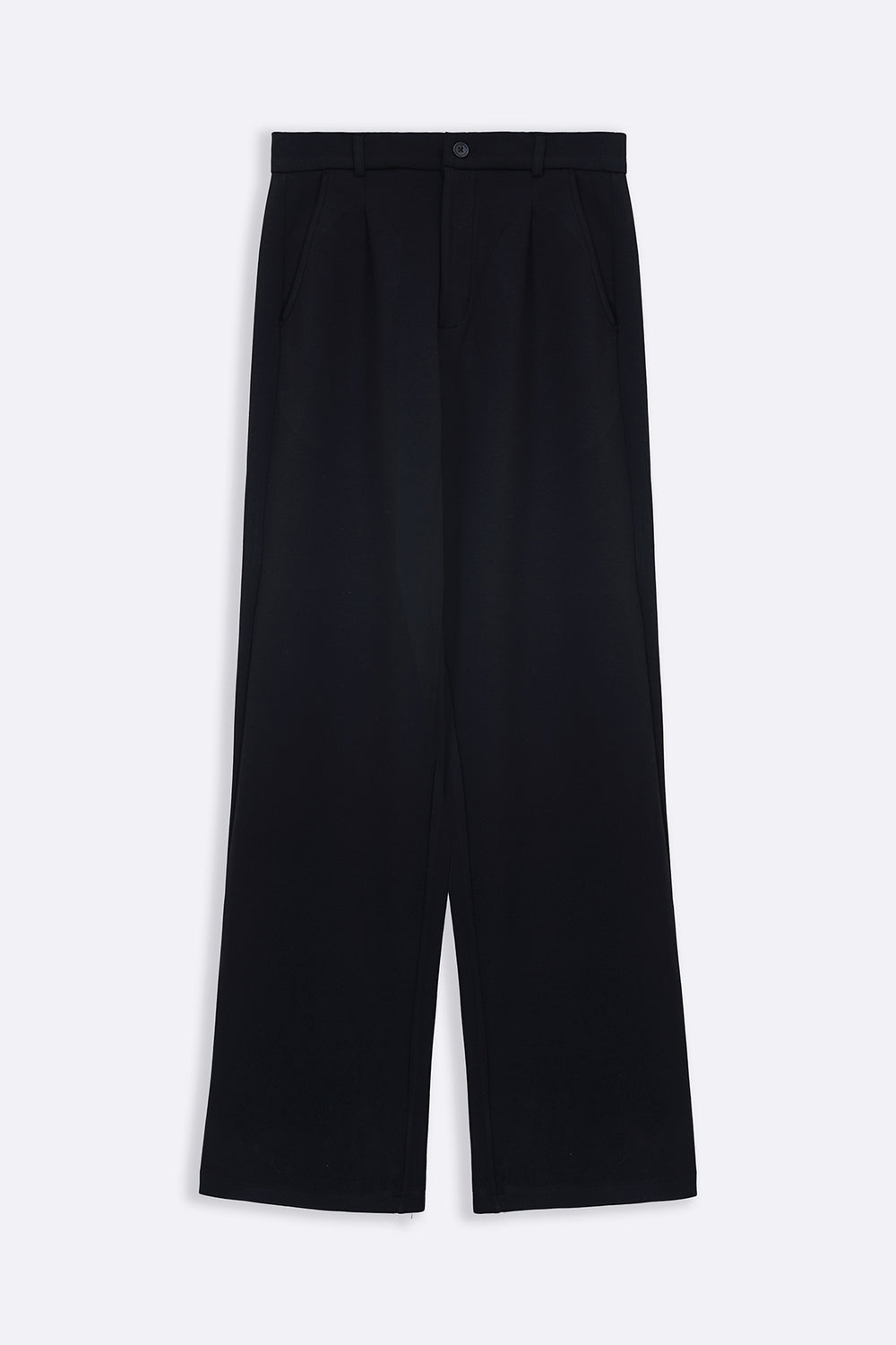 BLACK SCUBA PLEATED TROUSERS
