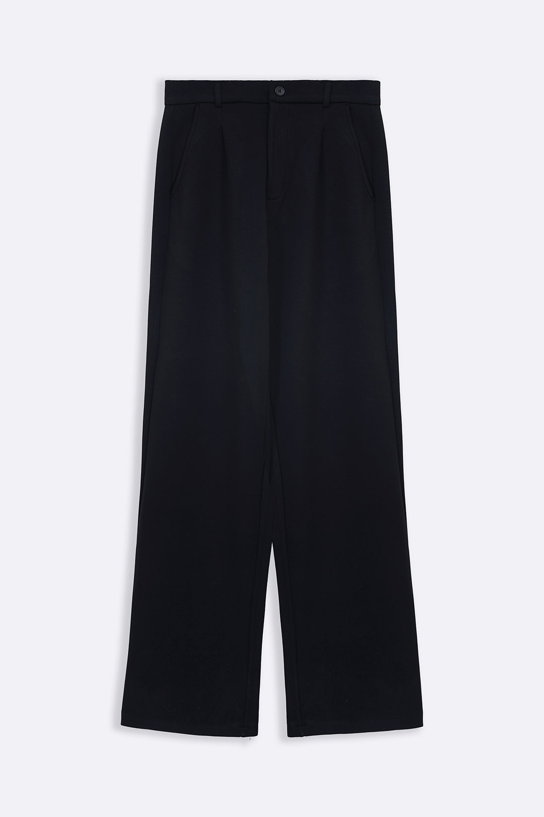 BLACK SCUBA PLEATED TROUSERS