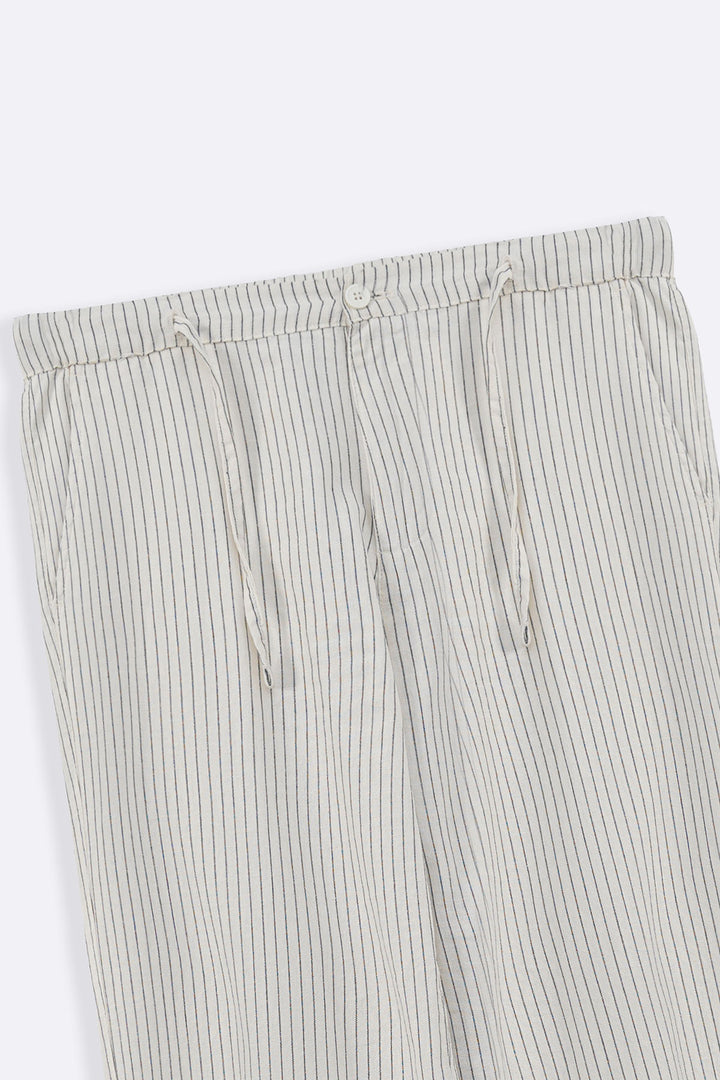 ECRU EASY PINSTRIPE TROUSERS