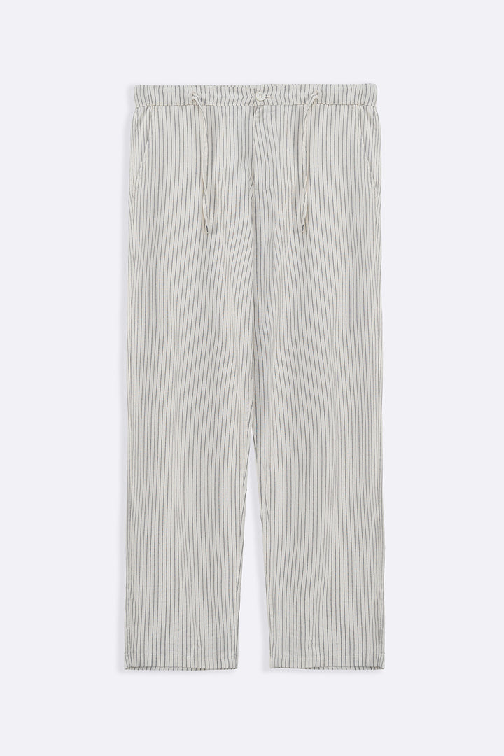 ECRU EASY PINSTRIPE TROUSERS