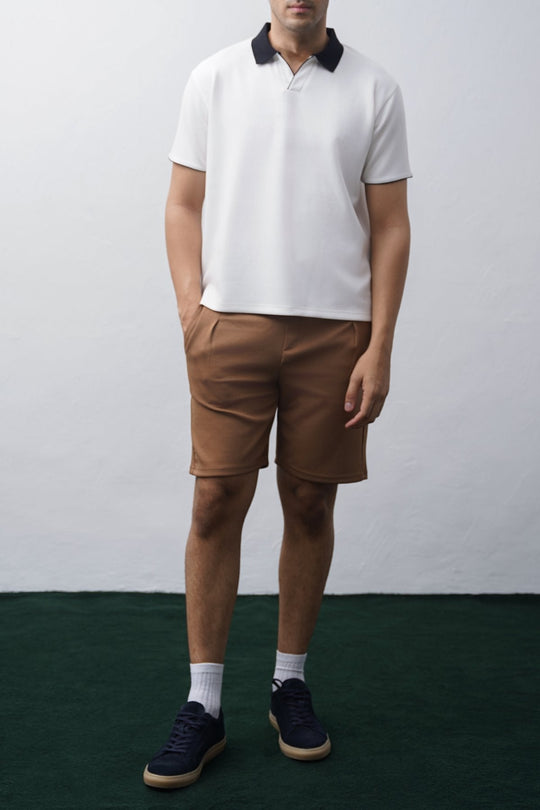 CAMEL NEOPRENE CLASSIC SHORTS