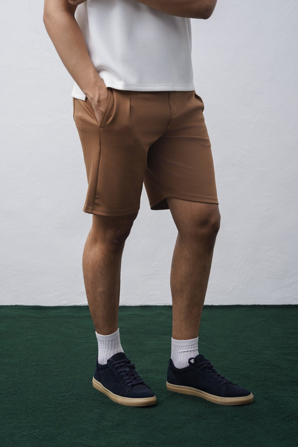 CAMEL NEOPRENE CLASSIC SHORTS