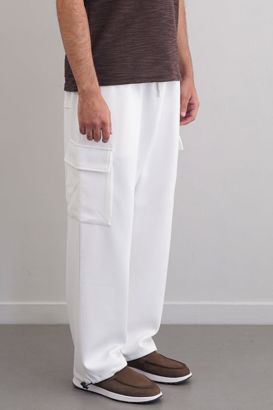 WHITE SAFARI TROUSERS