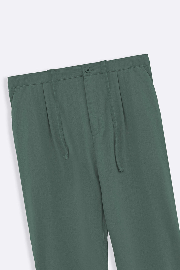 GREEN RELAXED TROUSERS