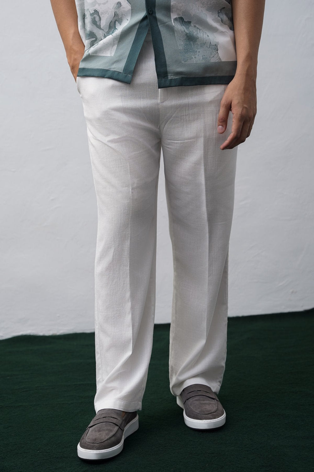 WHITE RELAXED TROUSERS
