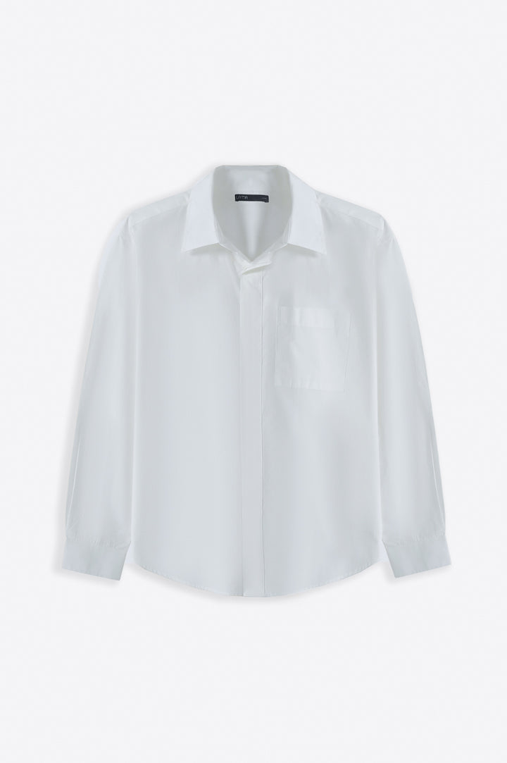 WHITE POPLIN SHIRT