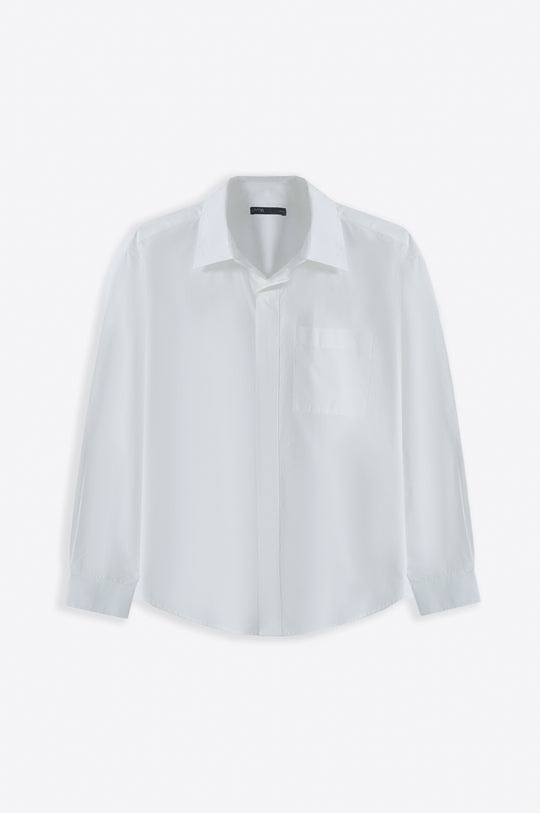 WHITE POPLIN SHIRT