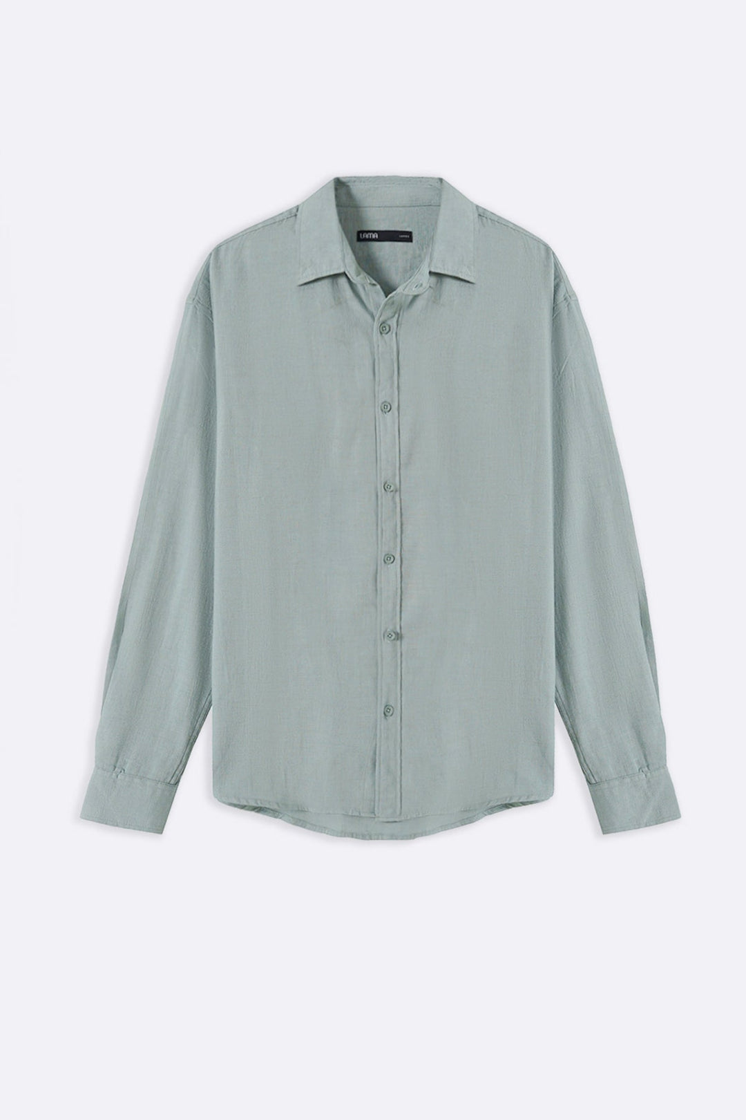 TURQUOISE SLUB COTTON SHIRT