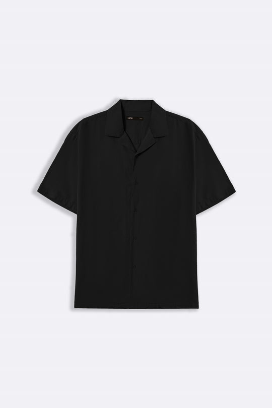 BLACK BASIC SAFARI SHIRT