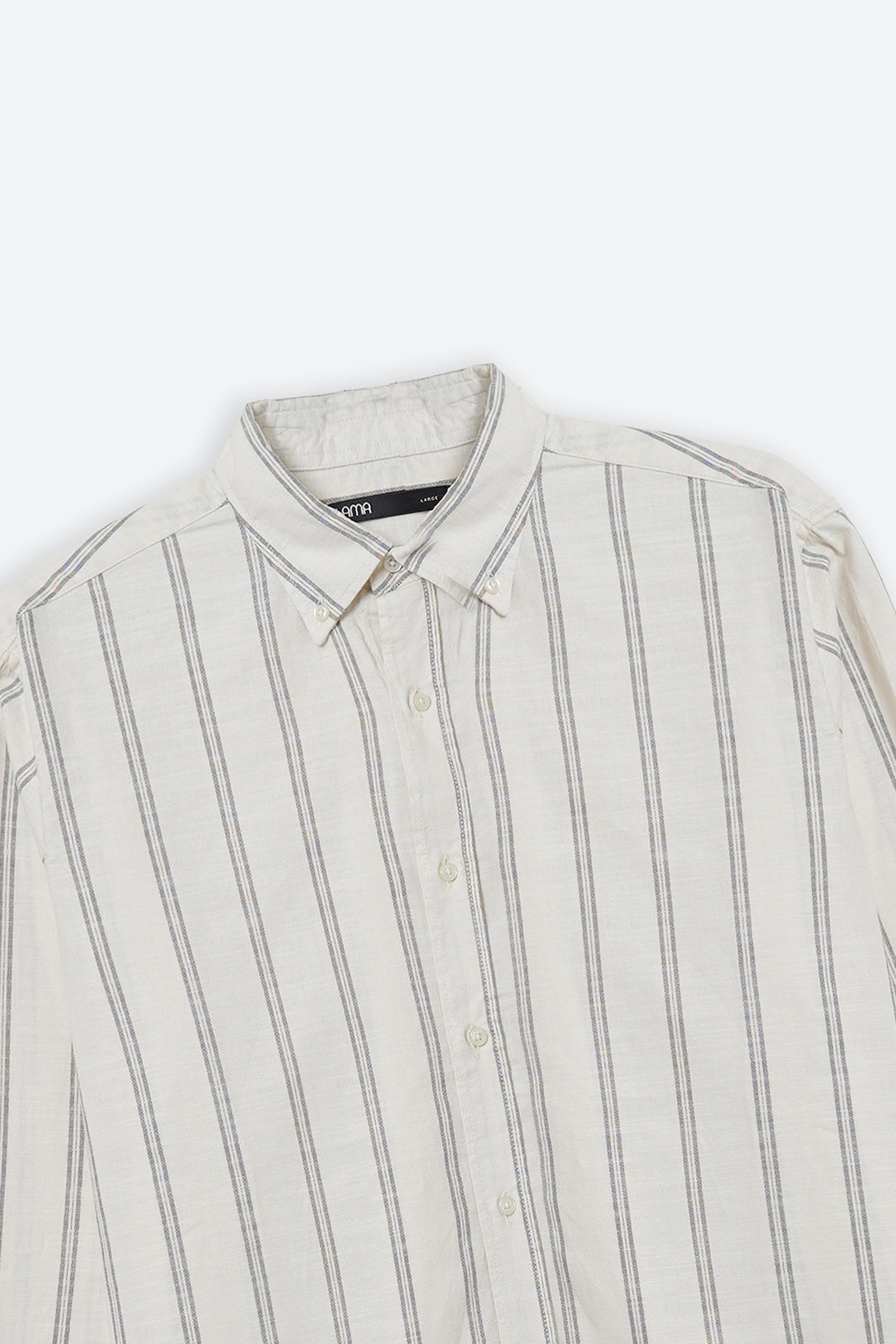 ECRU STRIPED COTTON SHIRT