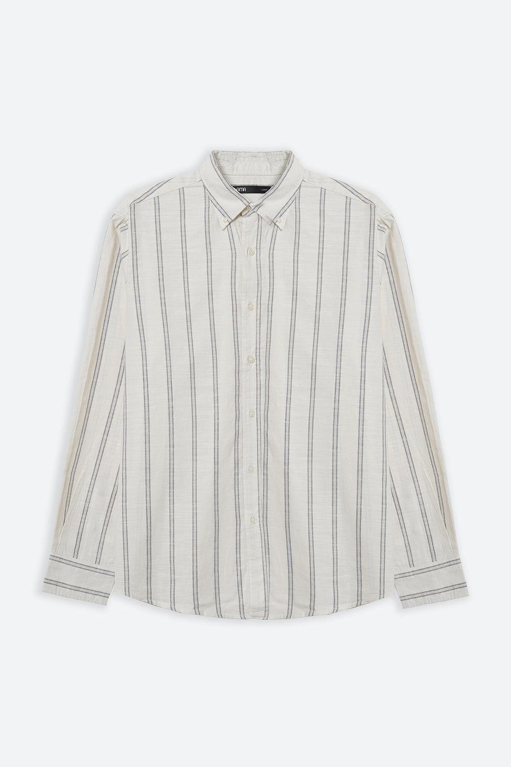 ECRU STRIPED COTTON SHIRT