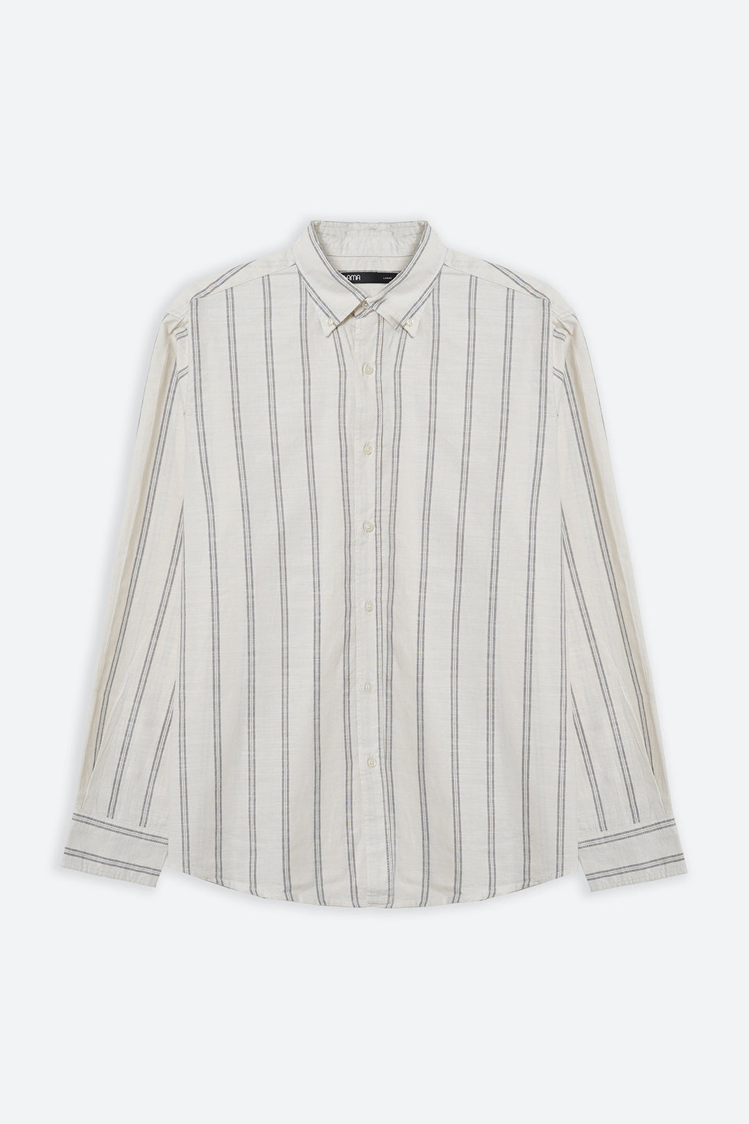 ECRU STRIPED COTTON SHIRT