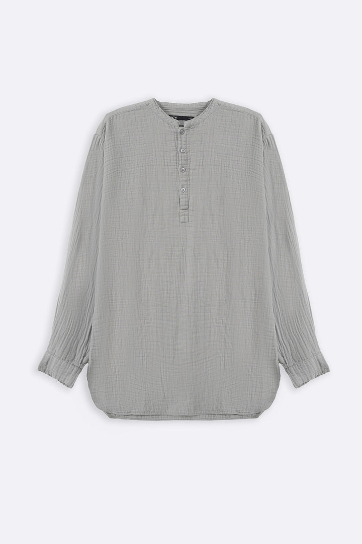 GREY MUSLIN LONG SHIRT