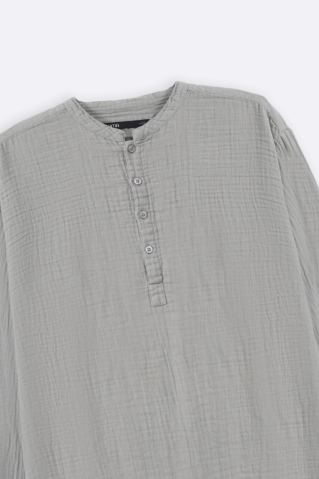 GREY MUSLIN LONG SHIRT