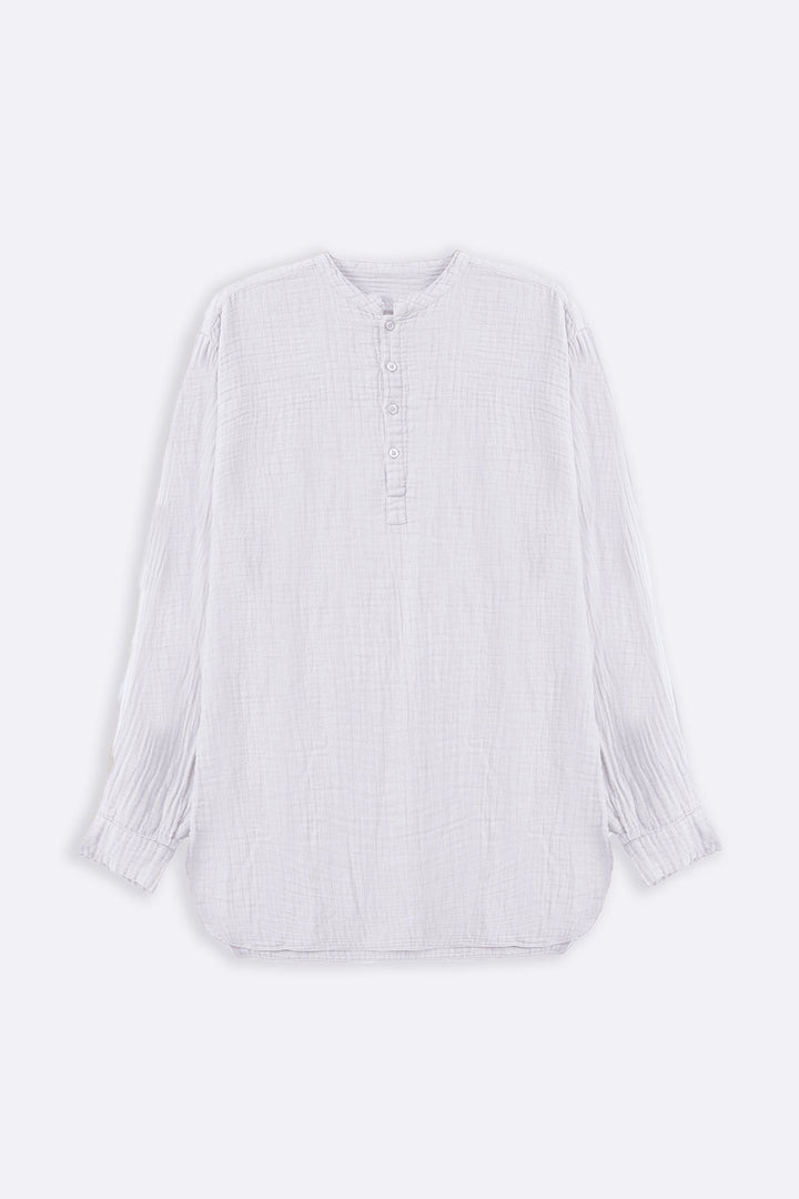 WHITE MUSLIN LONG SHIRT