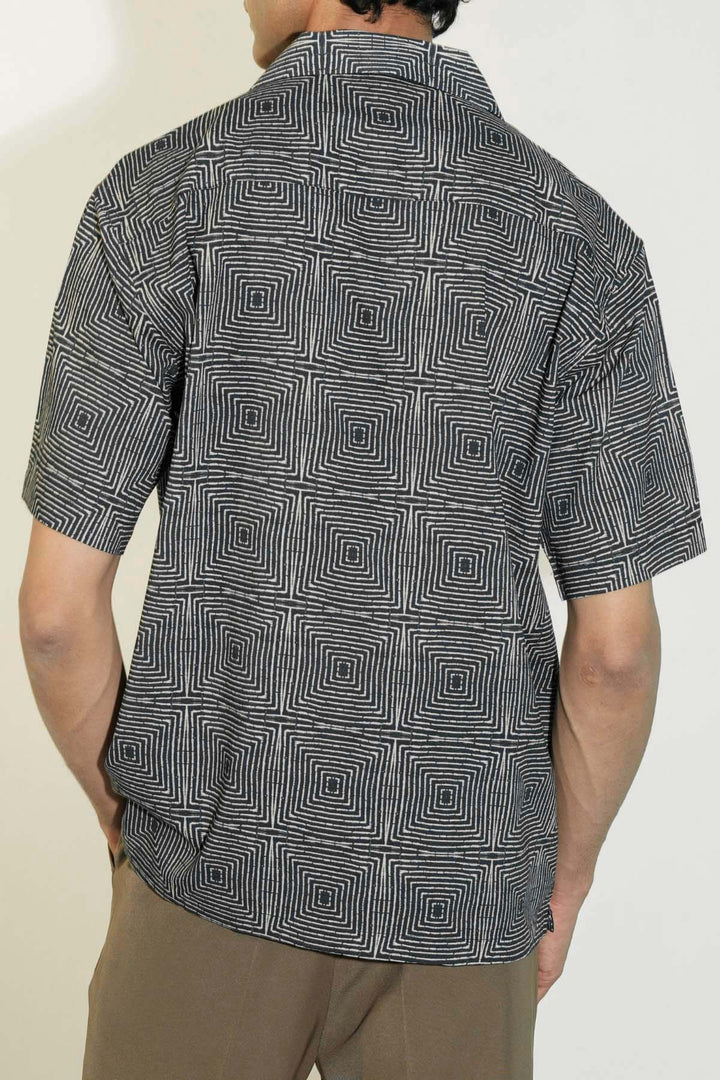 BLACK BATIK SAFARI SHIRT