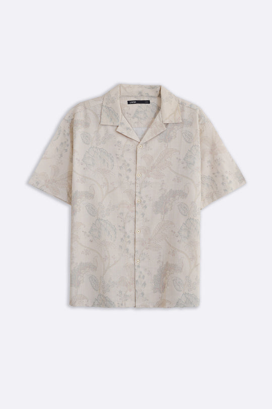 CREAM CHINTZ SAFARI SHIRT