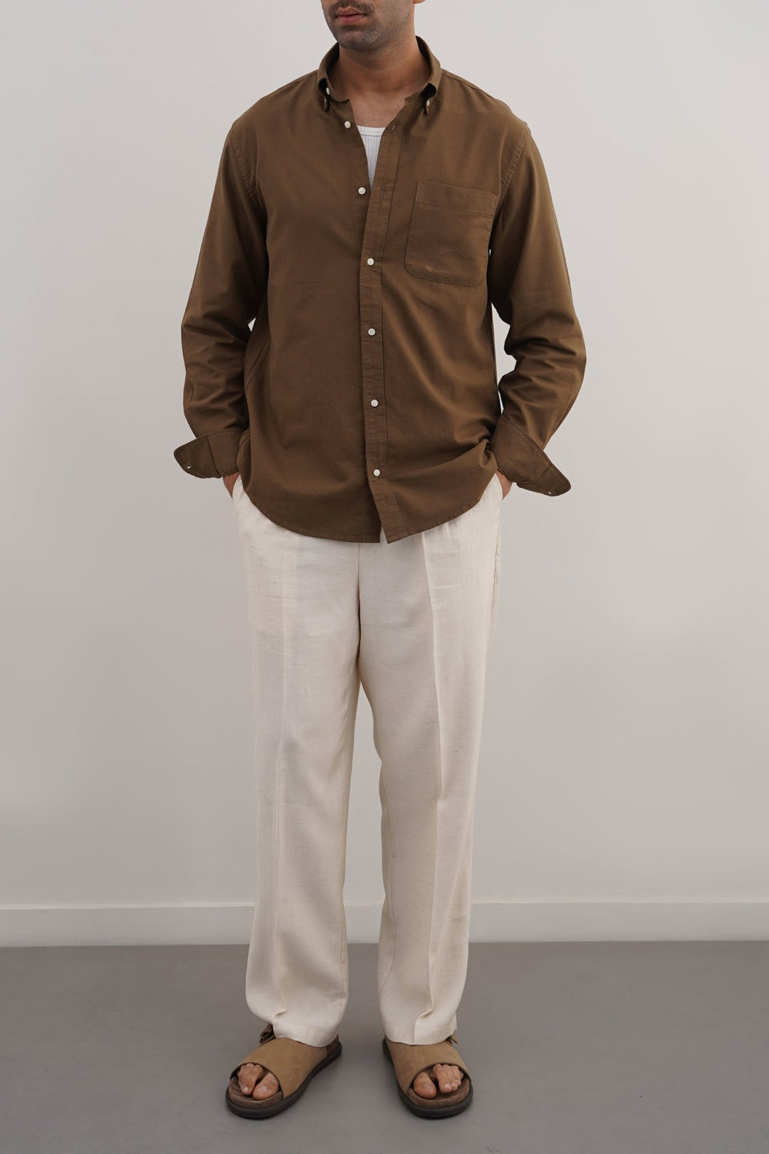 BROWN OXFORD SHIRT
