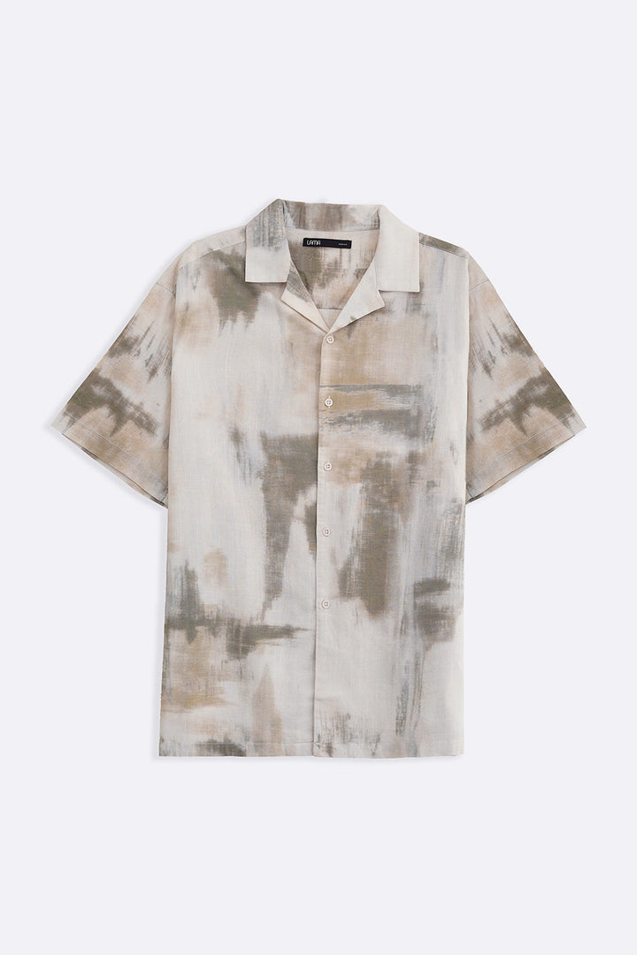 OFF WHITE DEEP MOSS PRINTED SHIRT