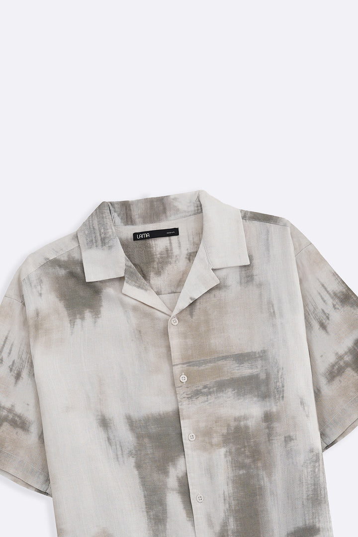 OFF WHITE DEEP MOSS PRINTED SHIRT
