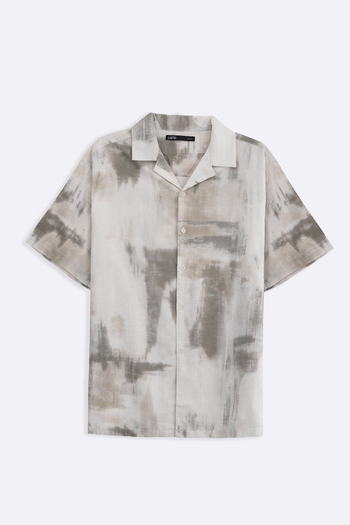 OFF WHITE DEEP MOSS PRINTED SHIRT
