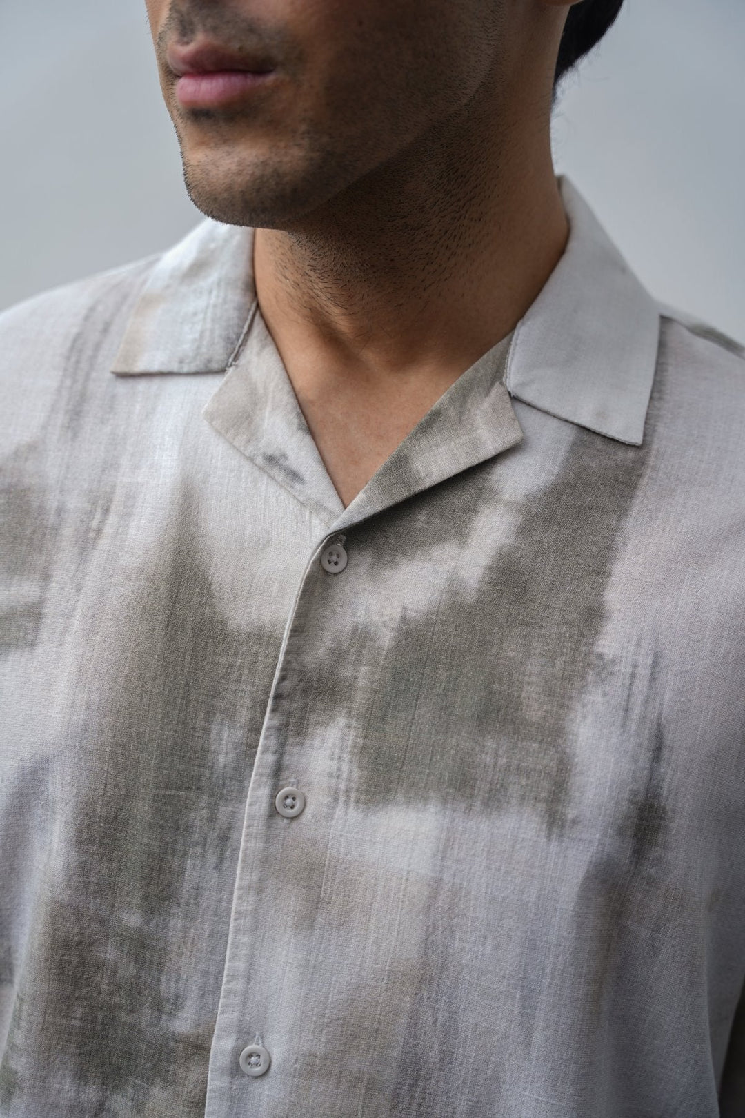 OFF WHITE DEEP MOSS PRINTED SHIRT