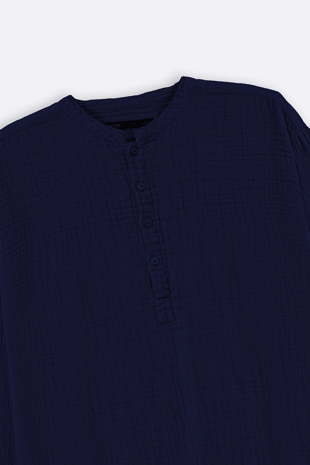 NAVY MUSLIN LONG SHIRT