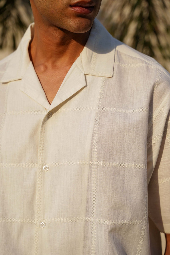 OFF WHITE GALLE EMBROIDERED SHIRT