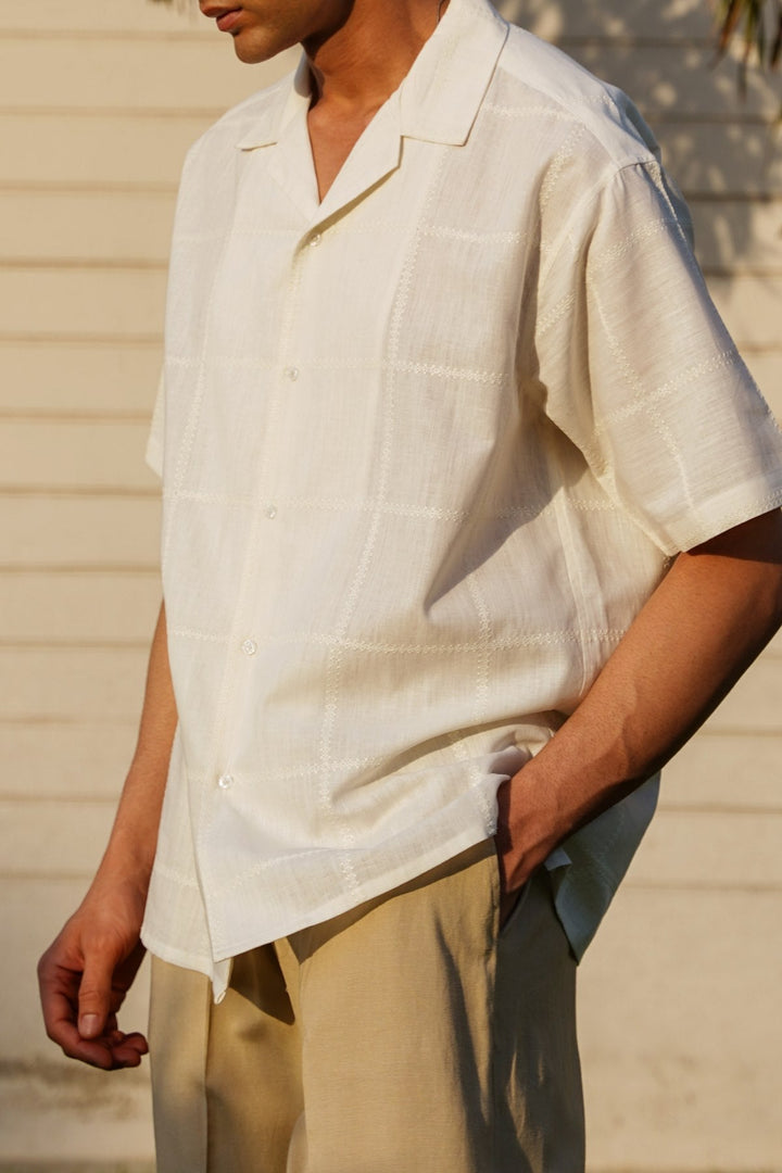 OFF WHITE GALLE EMBROIDERED SHIRT