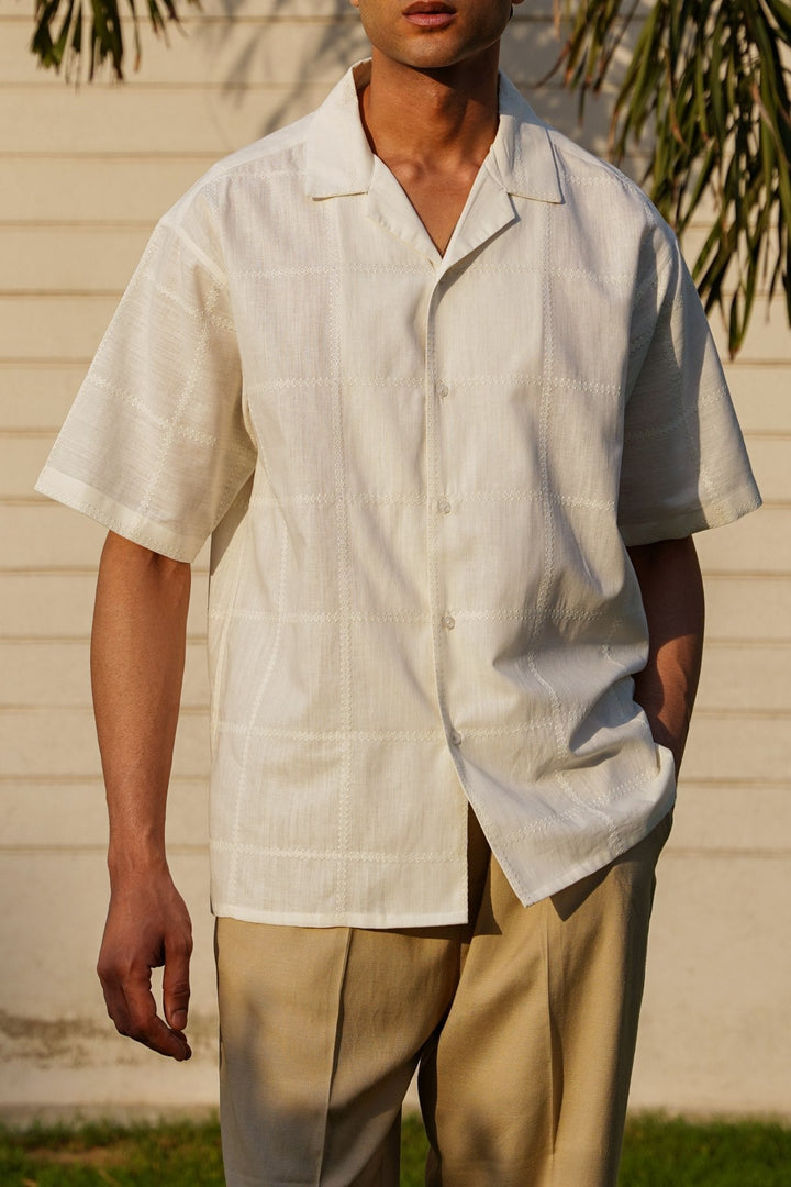 OFF WHITE GALLE EMBROIDERED SHIRT