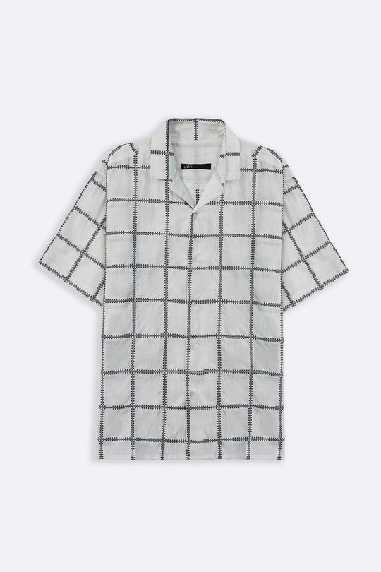 OFF WHITE EMBROIDERED SHIRT