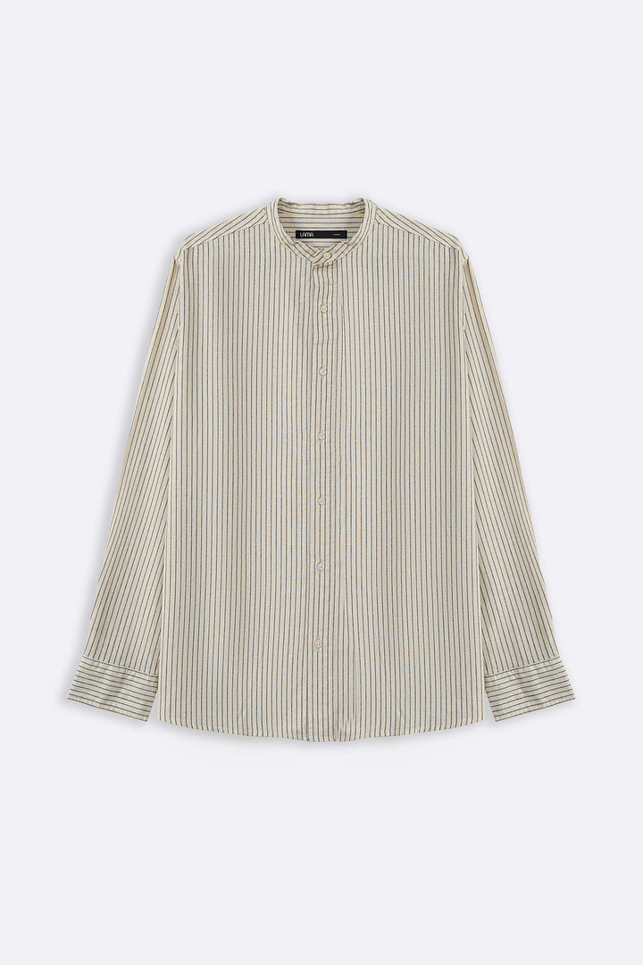 ECRU MANDARIN COLLAR SHIRT