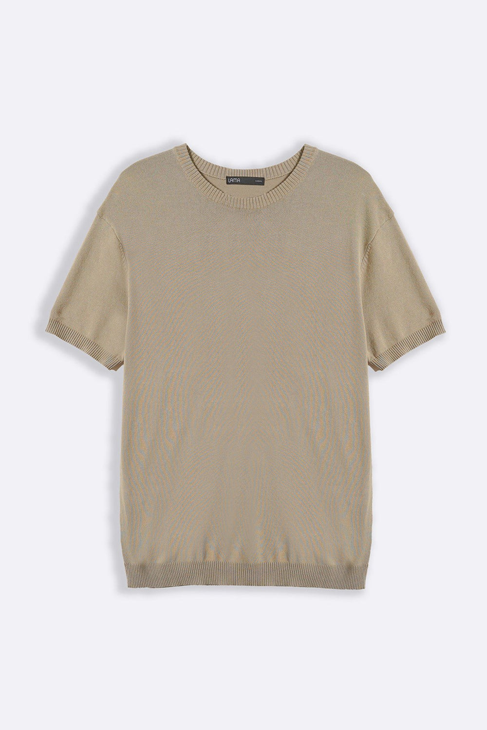 SAND VISCOSE KNIT TEE