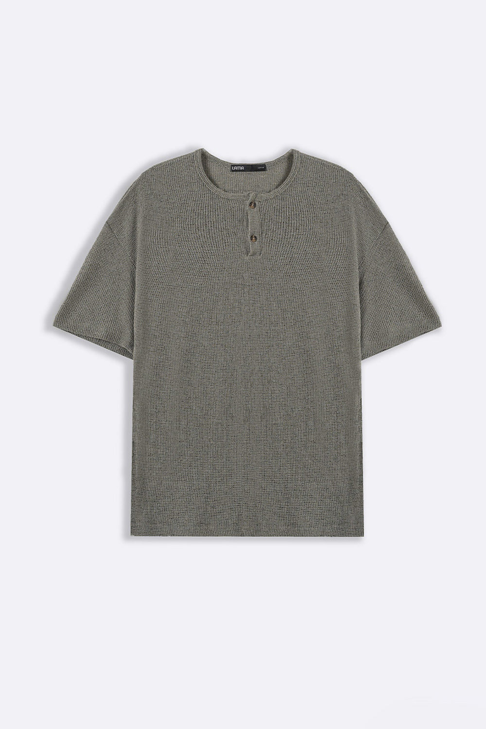 GREY JACQUARD HENLEY