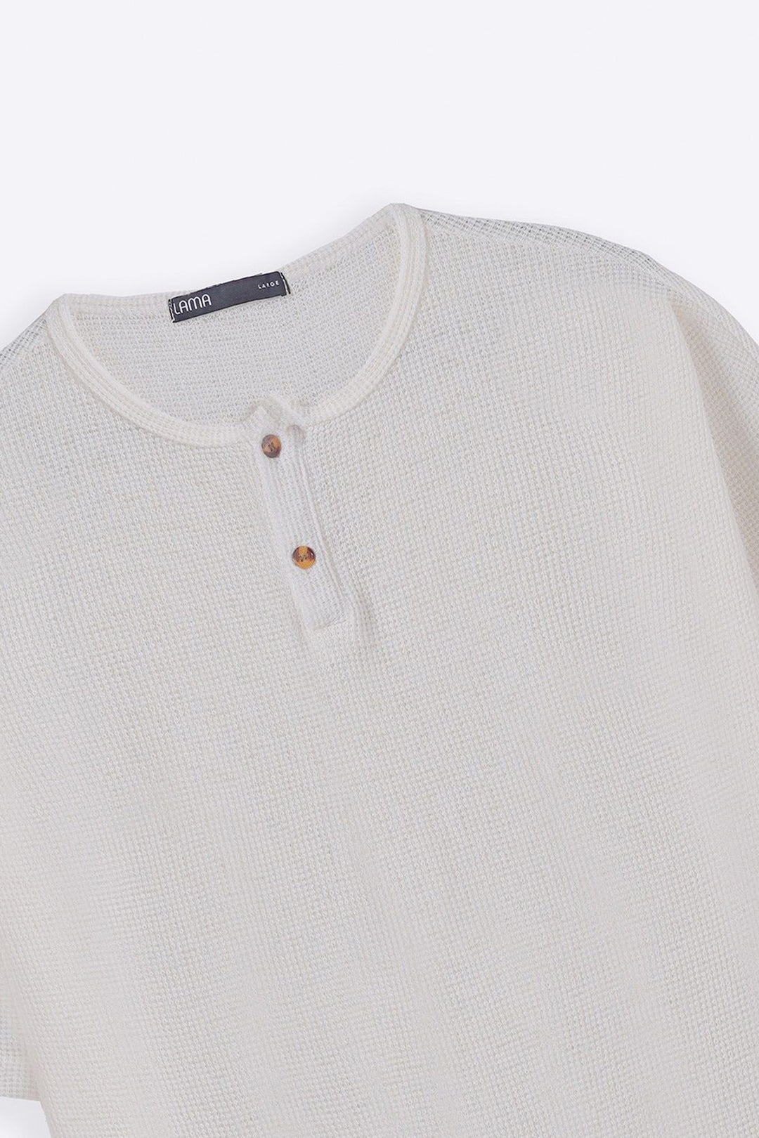 IVORY JACQUARD HENLEY
