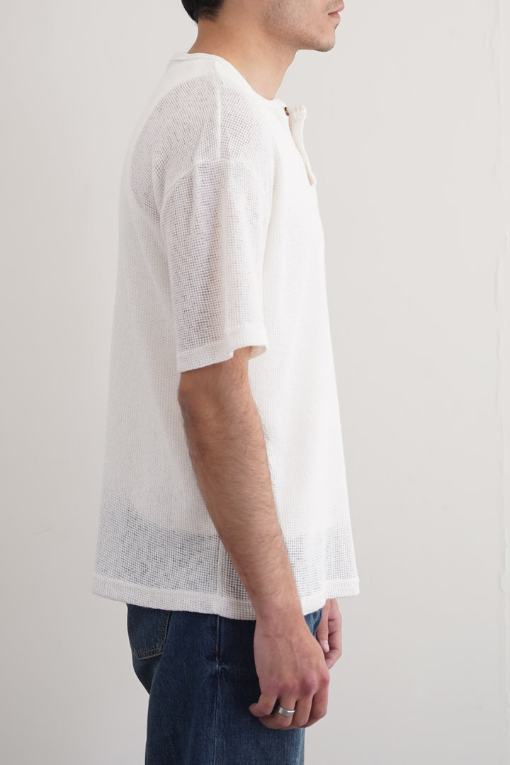 IVORY JACQUARD HENLEY