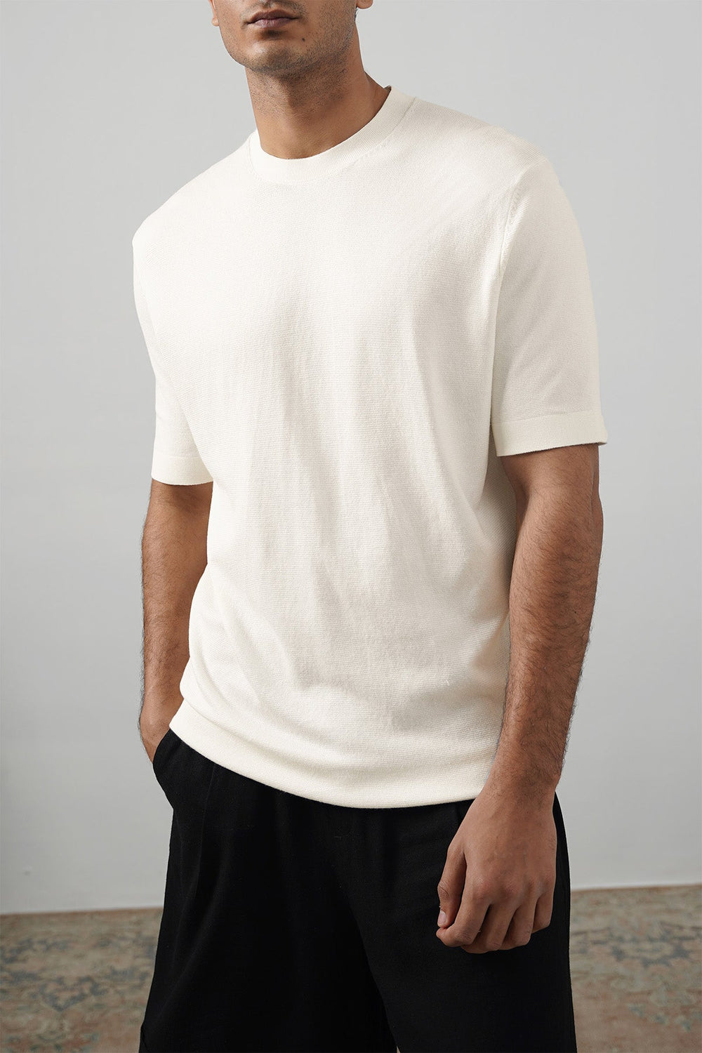 IVORY SNUG KNIT TEE