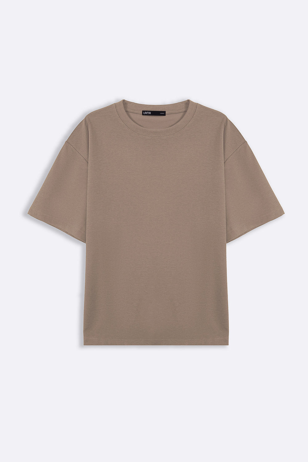 KHAKI TEXTURED KNITTED CREW