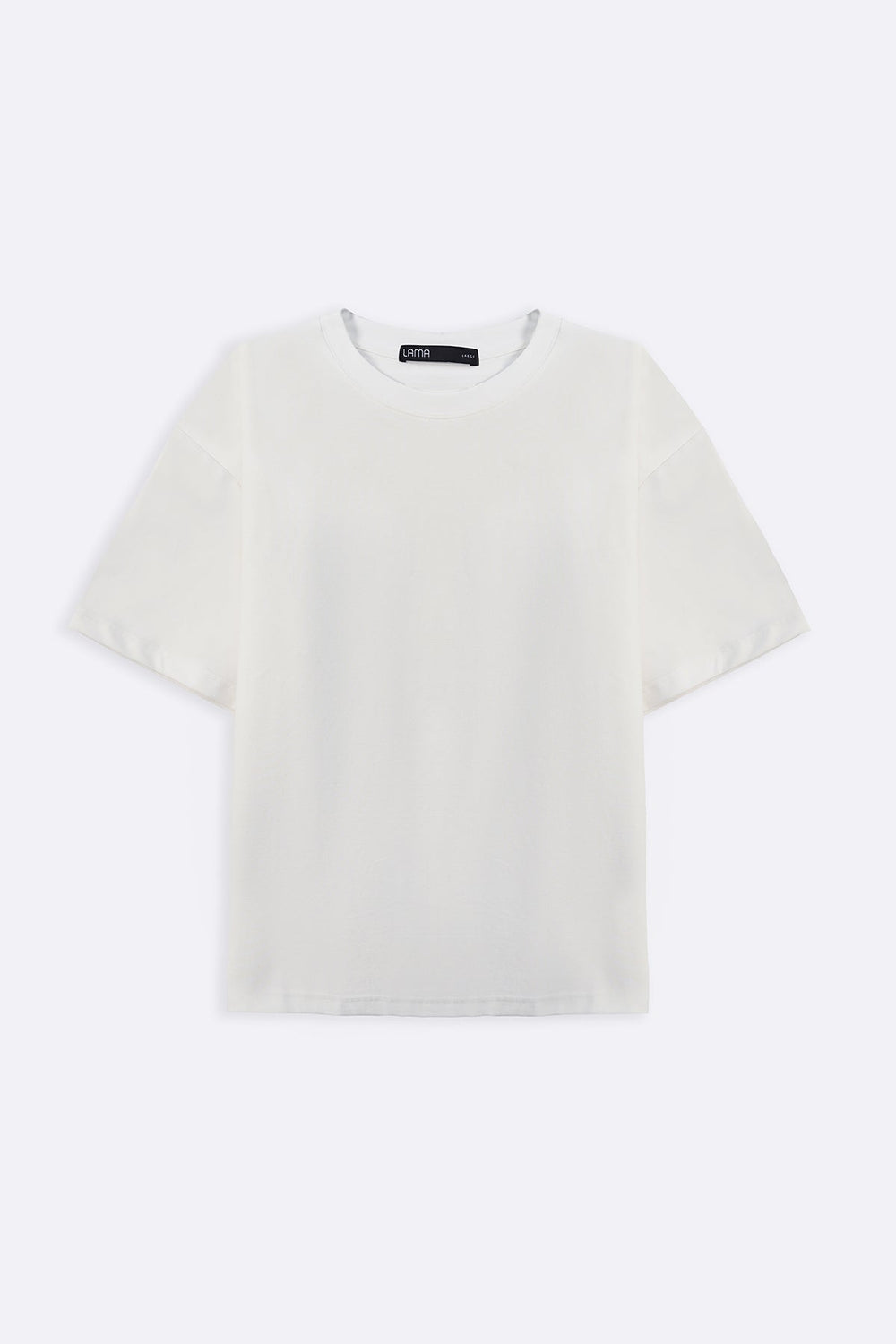 WHITE TEXTURED KNITTED CREW