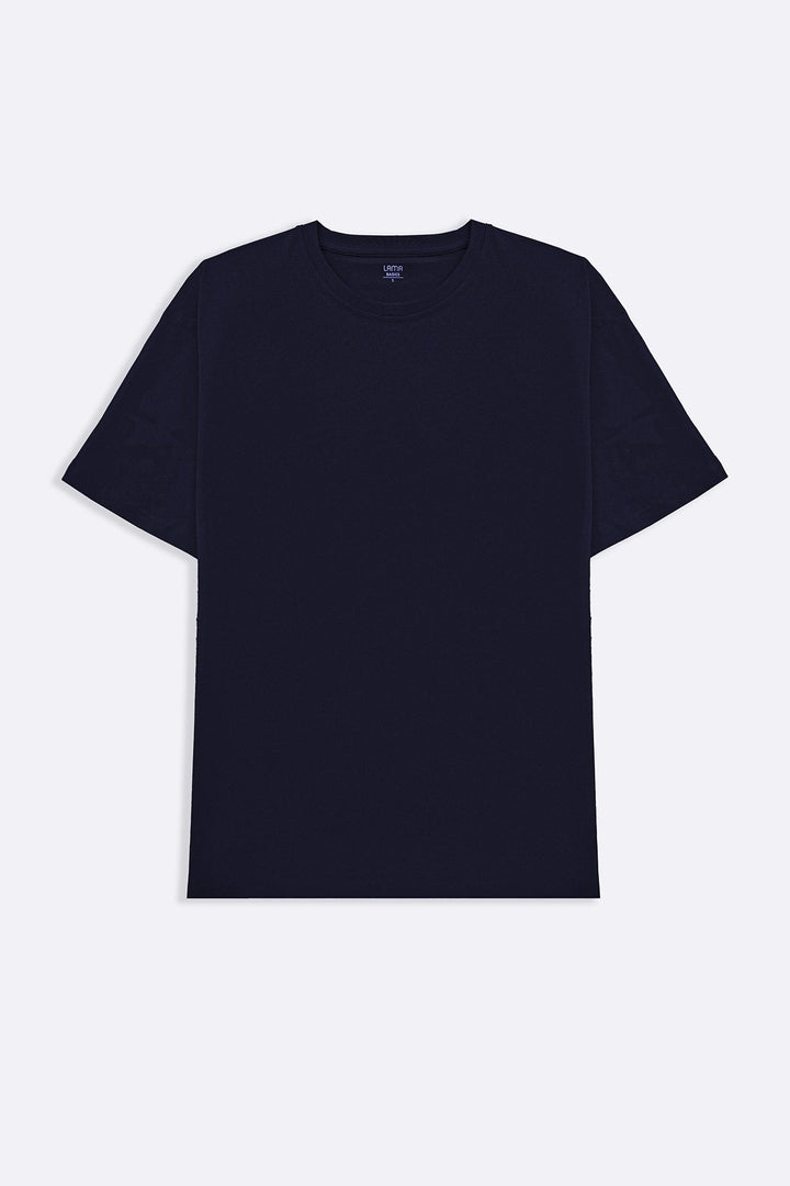 NAVY CREW-NECK TEE