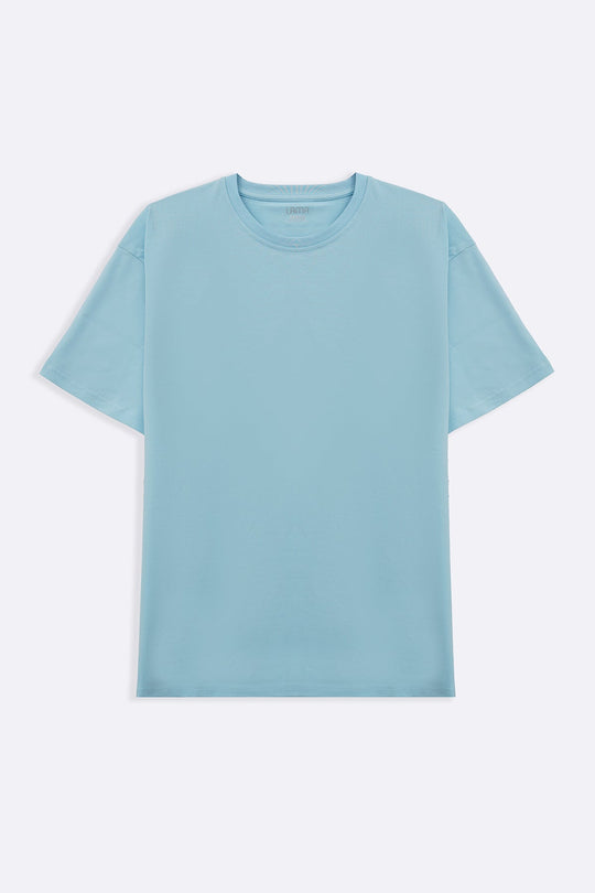 LIGHT BLUE CREW-NECK TEE