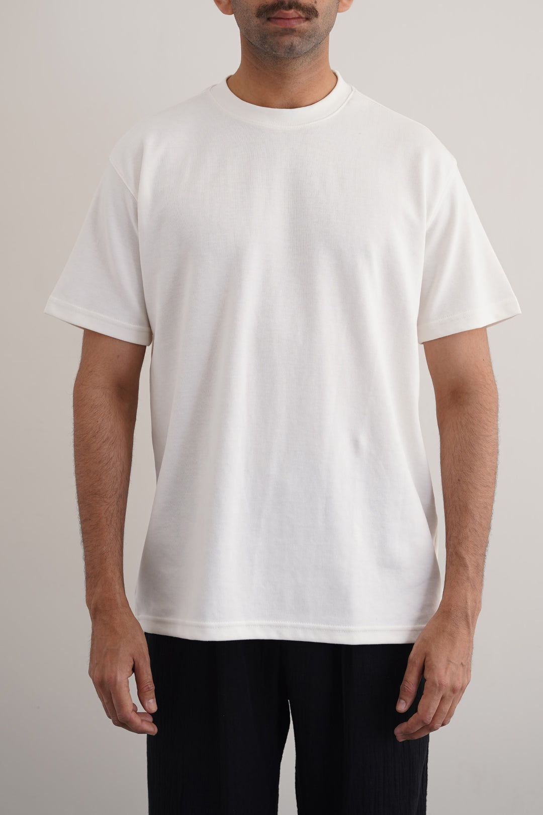 OFF WHITE INTERLOCK TEE