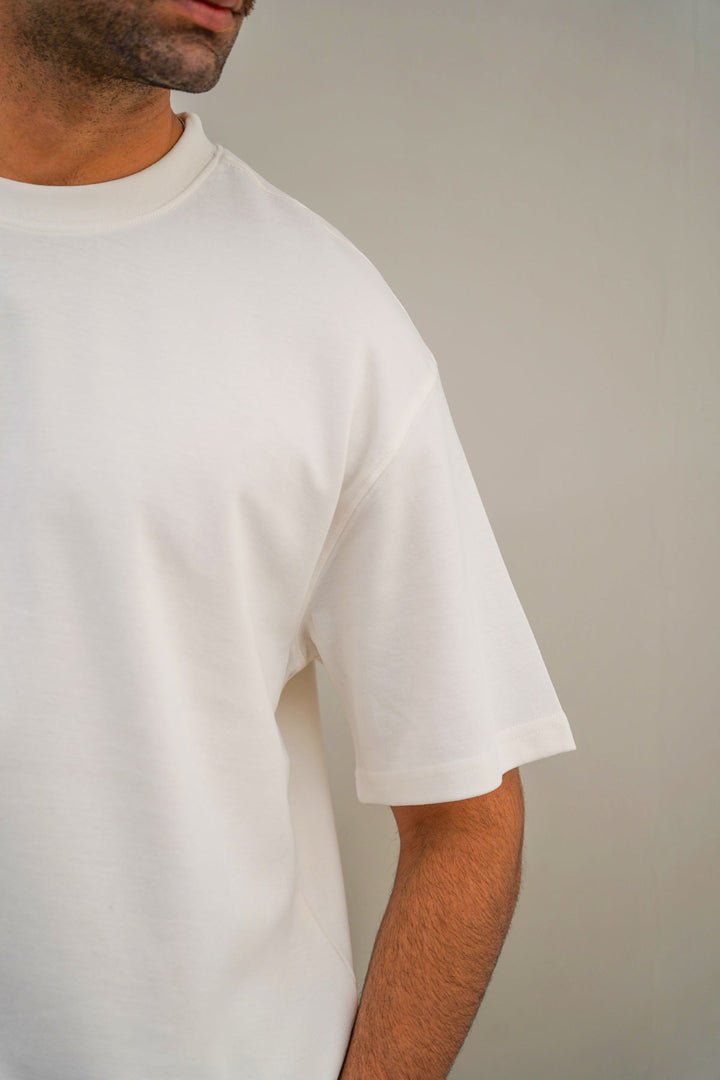 WHITE INTERLOCK TEE
