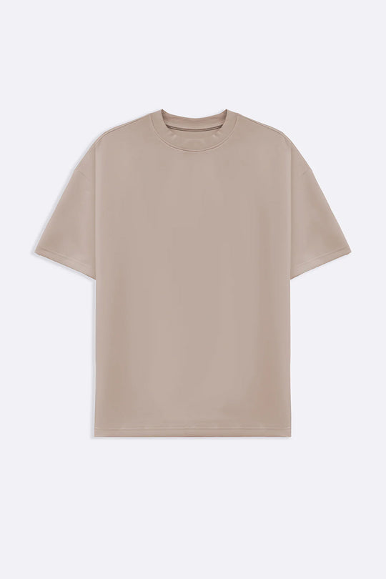 BEIGE BOXY TEE