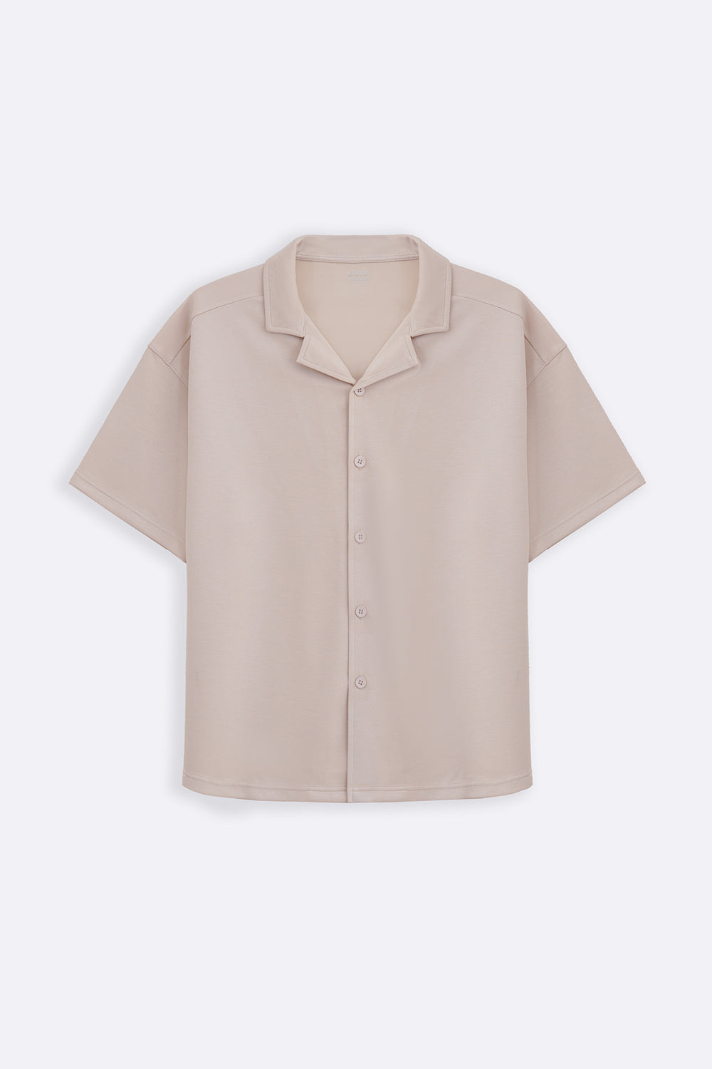 BEIGE KNITTED RESORT SHIRT