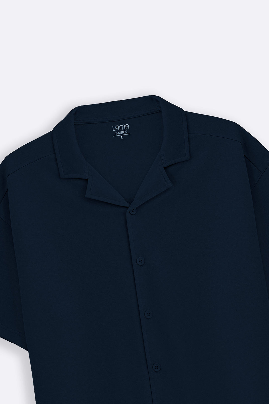NAVY KNITTED RESORT SHIRT
