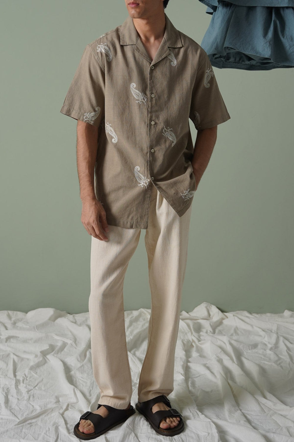 BEIGE DUNE PAISLEY SHIRT