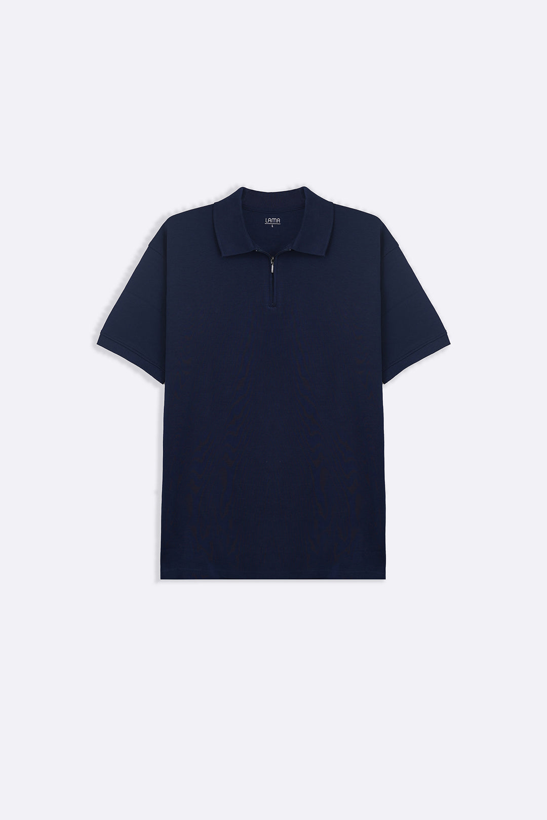 MID BLUE QUARTER ZIP POLO